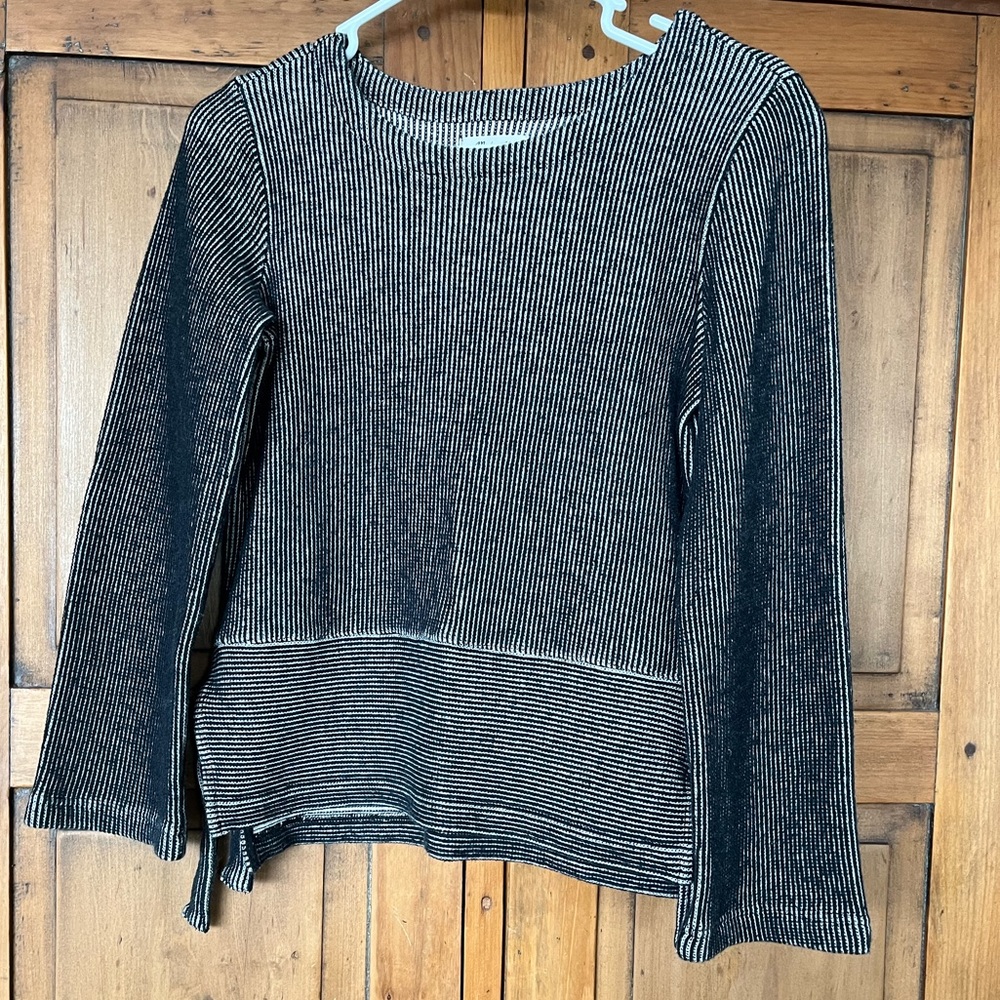 Madewell XS French Rib Side Tie Pullover Sweater